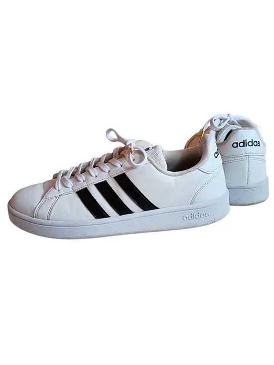 ADIDAS Men's Grand Court 2.0 Sneakers White Black / Black Size 9 - Picture 3 of 7